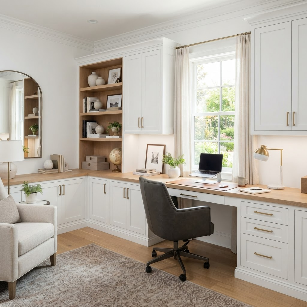 Home office built-in cabinetry