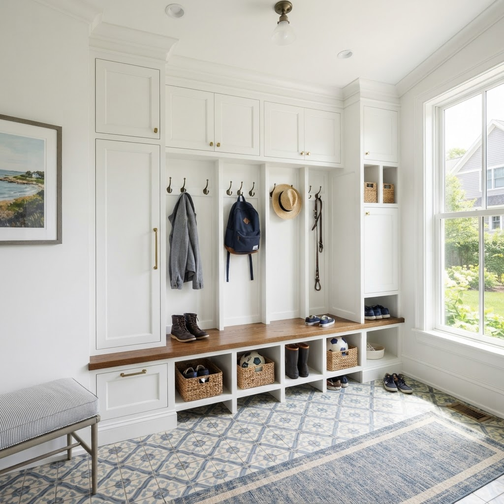 Custom mudroom built-ins